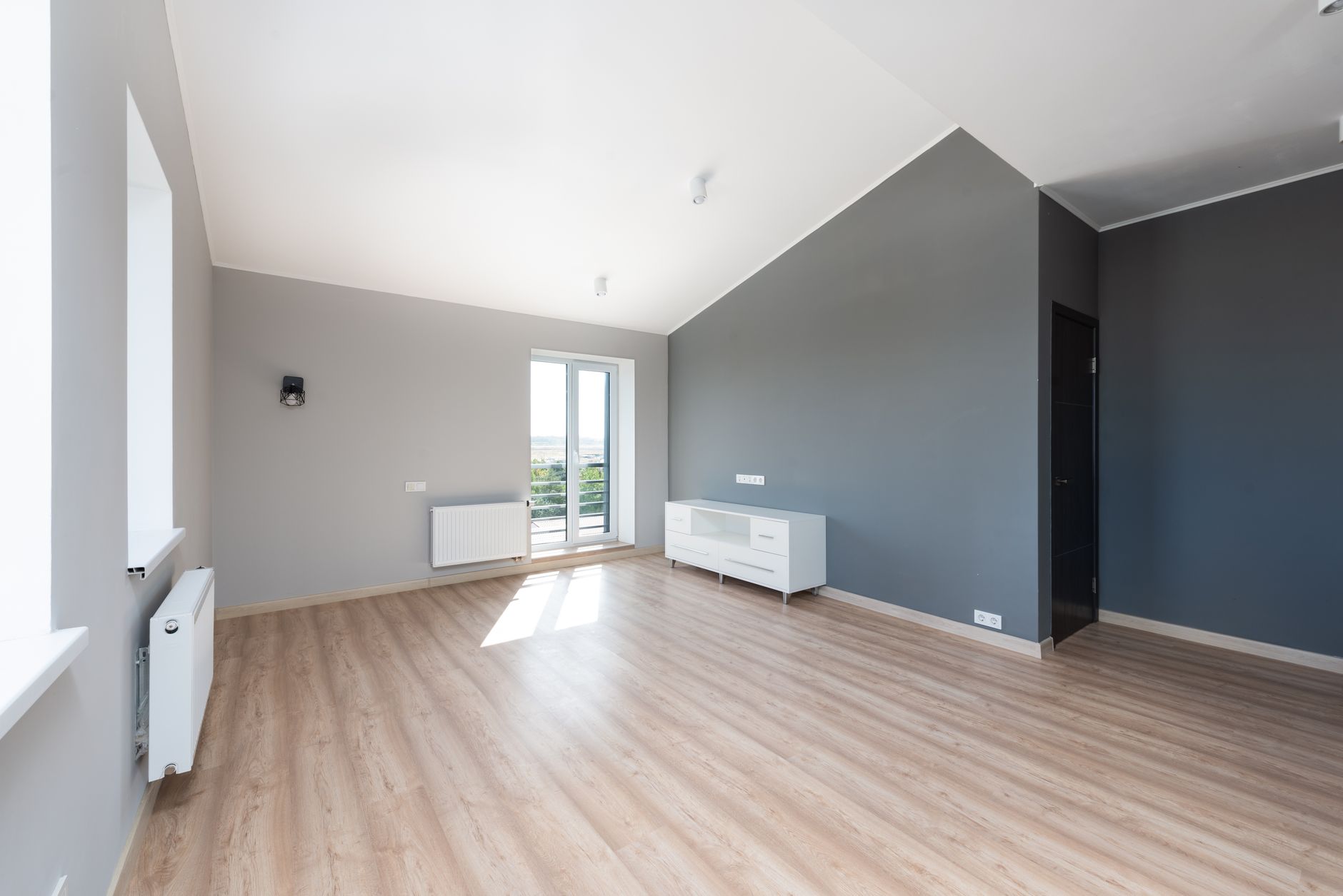 Sala terminada, proyecto Polanco 82 m²
